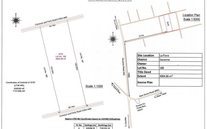 For sale agricultural land at Morcellement Agricole SIT at La Flora.