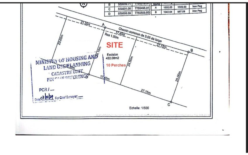 For sale nice residential plot of 10 perches at Midlands